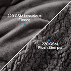 Cottonblue Weighted Blanket 15lbs 80x87 Inches for Queen King Size Bed, Ultra Soft Sherpa Fleece Weighted Throw Blankets for Relax and Sleep, Cozy Warm Comfort Heavy Bed Blankets, Grey