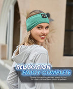 Sleep Headphones Wireless, Bluetooth Headband Sports Sleeping Headphones Sleep Mask Earbuds Breathable Music Headband with Bluetooth 5.4, Perfect for Side Sleepers Sleeping Travel Workout Running