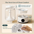 LEVOIT Smart Humidifiers for Bedroom, 4.2L Top Fill for Large Room with 42H Runtime, Dishwasher Safe Easy to Clean, 21dB Cool Mist for Baby, Plants, APP/Voice Control, Scene Mode With Light & Music