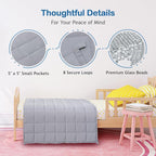 Kivik Weighted Blanket 5 lbs, Small Weighted Blanket 5 Pounds, Mini Heavy Blanket Throw, Breathable Cooling & Warm Blankets, Machine Washable, 36x48 Inches Grey