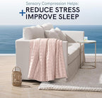 YnM Cooling Weighted Blanket for Adults, 15lbs Heavy Bed Throw Comforter with 100% PE Fabric, Ideal for Hot Sleepers or Summer Days(48x72 Inches for Twin/Full Bed, 15 Pounds, Pink)