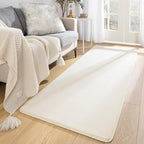 Softlife Washable Runner Rug for Bedroom Living Room, 2x6 Creamy White Soft Fluffy Hallway Runner Rug, Non-Slip Indoor Carpet for Kitchen Laundary Room Decor Entryway Bathroom