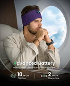 Navly Sleep Headphones Bluetooth Headband, Headband Headphones for Sleeping, Soft Long Time Play Sleeping Headsets with Built in Speakers Perfect for Workout,Running,Yoga,Travel