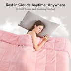Cottonblue Weighted Blanket Queen Size 15lbs, Sherpa Weighted Blankets for Adults, Fuzzy Soft Flannel Bedding Blanket Throw, Cozy Plush Blanket for Sofa Bed, 60 x 80 inches, Blush Pink