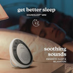 Homedics White Noise Sound Machine, Small Travel Sound Machine with 4 Relaxing Nature Sounds, Portable Sound Therapy for Home, Office, Nursery, Auto-Off Timer, by Homedics