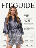 Turquaz Women's Bride Bridesmaids Silky Robe Satin Kimono Robes for Women Lingerie