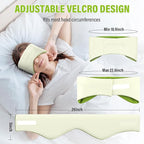 Sleep Mask, Eye Mask for Sleeping with Heads Adjustable, Earmuffs for Sleep for Men & Women, 2 in 1 Ear Mask and Blindfold, Soft Dual-Sided All-Season Eye Cover for Side Sleepers (Green)