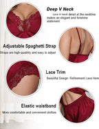 Avidlove Satin Pajamas Set Womens Lace Sleepwear Sexy Lingerie Cami Shorts Set S-XXL