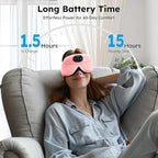 LC-dolida White Noise Sleep Mask, 3D Sleep Headphones with 16 Soothing Sounds, Bluetooth 5.4 Sleep Eye Mask with Timer, Total Blackout Sleeping Headphones for Side Sleeper (Black) (Pink)