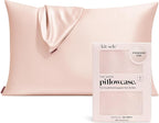 Kitsch Satin Pillowcase with Zipper for Hair & Skin - Softer Than Silk Pillow Cases, Smooth Cooling Satin Pillow Case, Wrinkle-Free, Machine Washable - Pillow Cases Standard Size (19x26) - Blush