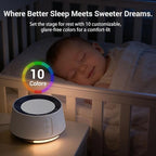BGOVERSS White Noise Sound Machine with 20 Soothing Sounds, 10 Colors Night Light Sleep Machines Home Office Travel, 5 Timers and Memory Feature Sound Machine for Nursery Baby Kids Adults, Pink