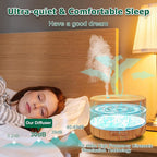 Diffusers for Essential Oils Large Room,600ml Essential Oil Diffusers for Home,Waterless Auto Off 7 Colors Changed 3 Mist Modes,Cool Mist Humidifiers for House Bedroom Decor,Gifts,Light Wood