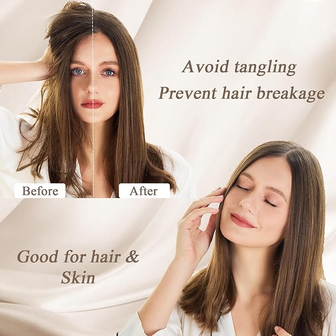 Vielit Queen Satin Pillowcase for Hair 2pc,Similar to Silk Pillow Cases,Easier Care Than Silk Pillowcase,Gifts for Women Men,Rose Taupe,20x30 & Envelope Closure and 2 Satin Scrunchies