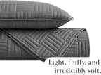 Southshore Fine Living, Inc. Oversized King Quilt Bedding Set with 2 Matching Shams, Coverlet for King/California Size Bedding, Soft, Lightweight Microfiber Quilt Set, Slate