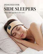 Sleep Headphones Bluetooth 5.4 Headband, Sleep Headphones for Side Sleepers with Ultra-Thin HD Stereo Speakers, Over Ear Headphones Sports Headband Eye Mask for Sleeping Travel, Idea for Men Women