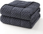 Topcee Weighted Blanket for Adults (15lbs 48"x72"), Minky Dots Heavy Blanket for 140-160lbs Sleeping, Soft, Cozy and Cooling Weighted Throw Blankets, Machine Washable, Grey
