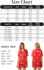 Girls & Womens Satin Pajamas Set, Silk Button-Down Sleepwear 2 Piece Nightwear, 3 Years - Women XXL