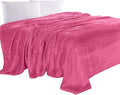 Elegant Comfort Luxury Velvety Feel Blanket, All-Season Lightweight Blanket, Ultra Plush, Soft, Cozy-Fuzzy Flannel Fleece for Couch, Sofa, Bed, Travel, Solid Design, King/California King, Hot Pink