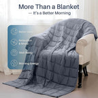 Weighted Idea Weighted Blanket for Adults (Dark Grey,48"x72",15lbs) Cooling Breathable Heavy Blanket with Premium Glass Beads All-Season Soft Thick Blanket