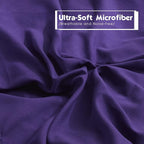 HIG 3pc Down Alternative Comforter Set - All Season Reversible Comforter with Sham - Quilted Duvet Insert with Corner Tabs - Box Stitched - Super Soft, Fluffy (Twin/Twin XL, Purple)