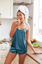 EKOUAER Silky Pajama Set for Women V-Neck Satin Camisole Lingerie Sets Party Loungewear Sleepwear