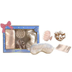 Holler And Glow Bedtime Basics Accessories Valentine's Day Set, Limited Edition, Sleep Eye Mask, Silk Scrunchie, Hair Growth Scalp Massager, Satin Pillowcase, Beauty Sleep For Women, 4 Piece Gift Set
