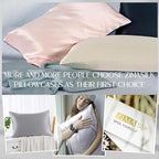 ZIMASILK 100% Pure Mulberry Silk Pillowcase for Hair and Skin Health,Soft and Smooth,Both Sides Premium Grade 6A Silk,600 Thread Count,with Hidden Zipper,1pc (Queen 20''x30'',Silver Grey)