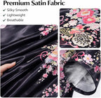Kimonos for Women Japanese Style Satin Kimono Robe with Bow Belt Fan Hair Accessory and Tabi Socks