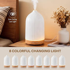 100ML Essential Oil Diffuser, Ultrasonic Cool Mist Aromatherapy Diffuser with Timer & 8-Color LED Light, Continuous & Intermittent Mist Modes, Auto-Off, Quiet Diffusers for Home Office Yoga
