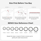 BENIO Gen 2 Smart Ring for Women & Men, Heart Rate,Fitness Tracker with Sleep，Step/Sleep/Blood Oxygen/Heart Rate Tracker, 5ATM Waterproof for iOS and Android,No Subscription, Xmas Gifts,Black 11
