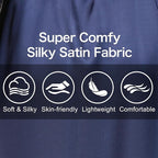 Haseil Men's Satin Robe Dragon Luxurious Silk Spa Long Sleeve House Kimono Bathrobe
