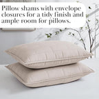 Southshore Fine Living, Inc. Extra Wide King Quilt, Lightweight Bedding Quilt Set, Soft Coverlet with Matching 2 Quilted Pillow Shams, Brick Pattern Stitching, California King Bed Spread, Bone