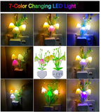 AUSAYE Plug in Night Light, Sensor Light Color Change Cute Mushroom Light LED Nightlights for Kids, Adults, Bedroom, Bathroom,Hallway, Stairs, Kitchen
