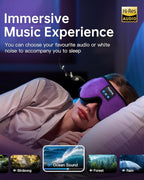 Sleep Mask with Bluetooth 5.4 Headphones, Wireless Music Sleep Eye Mask for Side Sleepers, 3D Contoured Comfort & Built-in HD Stereo Earphones, Blackout for Travel (Deep Lavender)
