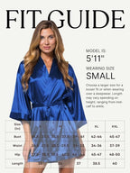Turquaz Women's Bride Bridesmaids Silky Robe Satin Kimono Robes for Women Lingerie