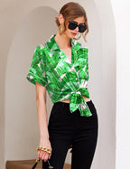Ekouaer Silk Pajamas for Women Short Sleeve Sleepwear Soft Button Down Loungewear 2 Piece Satin Pjs Shorts Set