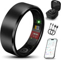 Smart Health Ring 2.0 for Women Men, Slim Scratch & Fingerprint Resistant Design, Efficient Chip Fitness Tracker, Monitors Heart, Blood Oxygen & Pressure, Sleep, Steps, Waterproof, Black 7
