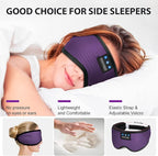 TOPOINT Sleep Mask with Bluetooth Headphones, Breathable Silk Eye Mask for Sleeping Men Women, Bluetooth Sleep Mask Blackout with Speakers, Microphone Handsfree, USB C for Travel Meditation Gifts