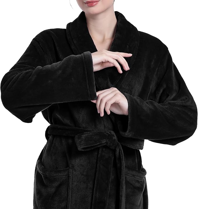 Plush Soft Robes for Women, Premium Fleece Womens Robe Cozy Warm Bathrobe