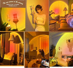 Eternal Sunset Projection LampRomantic Display in Party Bedroom Living Room, Sunset Projector for Living Room Bedroom Hotel Restaurant Decor Live Stream Ins Photography TikTop (Sun)