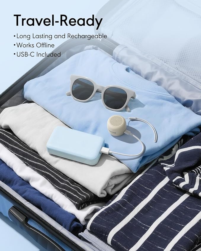 FLOWTUNE Sound Machine Flowtune White Noise Machine for Baby Adults, Mini Portable Sound Machine for Travel, 6H Timer, 18 Soothing Sleep Sounds Gift (Putty)