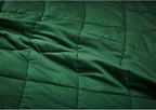 TONGDADA California King Size Weighted Blanket | 90''x108'',25lbs | Perfect for Couples | Premium Cotton Material with Glass Beads | Dark Green