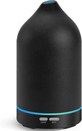 URPOWER 120ML Essential Oil Diffuser, Ultrasonic Aromatherapy Diffuser with Sleek Black Ceramic Design, 7-Color LED Lights, Auto Shut-Off, Humidifier for Home & Office, Scent Diffuser for Relaxation