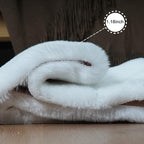 Ghouse Ultra Soft Faux Rabbit Fur Rug, Machine Washable Area Rugs for Bedroom Fluffy Rugs for Living Room, No-Shedding Carpet Sheepskin Runner Rugs White 2x10 Feet