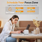 Portable Sound Machine for Travel, White Noise Sound Machine for Sleeping, 52-Hour Lasting Mini Noise Machine with 21 Quality Non-looping Sounds, Headphone Jack, Memory, Timer for Adults,Hotel (White)