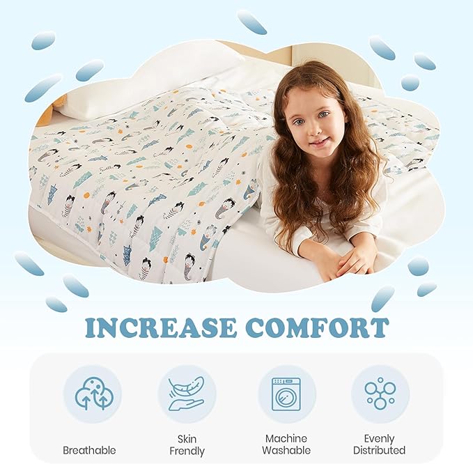 HOSUKKO Weighted Blanket - 3 lbs Fairy Heavy Blanket - Breathable Blanket(20 * 30 inches, 3 lbs)