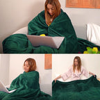 Forest Green Flannel Fleece Throw Blanket Throw Size(50 by 60 Inches),Green Throw Blanket for Couch Sofa Bed 280GSM,Super Soft Plush Cozy and Lightweight Warm Bed Blanket for All Season