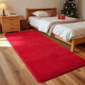 Andecor Shag Runner Rug for Bedroom Living Room, 2x6 Red Washable Fluffy Hallway Runner Area Rugs for Kitchen Boys Girls Kids Room Home Decorations Carpet