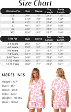 Girls & Womens Satin Pajamas Set, Silk Button-Down Sleepwear 2 Piece Nightwear, 3 Years - Women XXL
