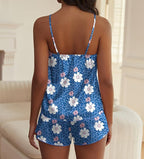 Ekouaer Satin Pajama Sets for Women 2 Piece Silky Cami Pj Set Soft Nightwear Lingerie Sleepwear Set